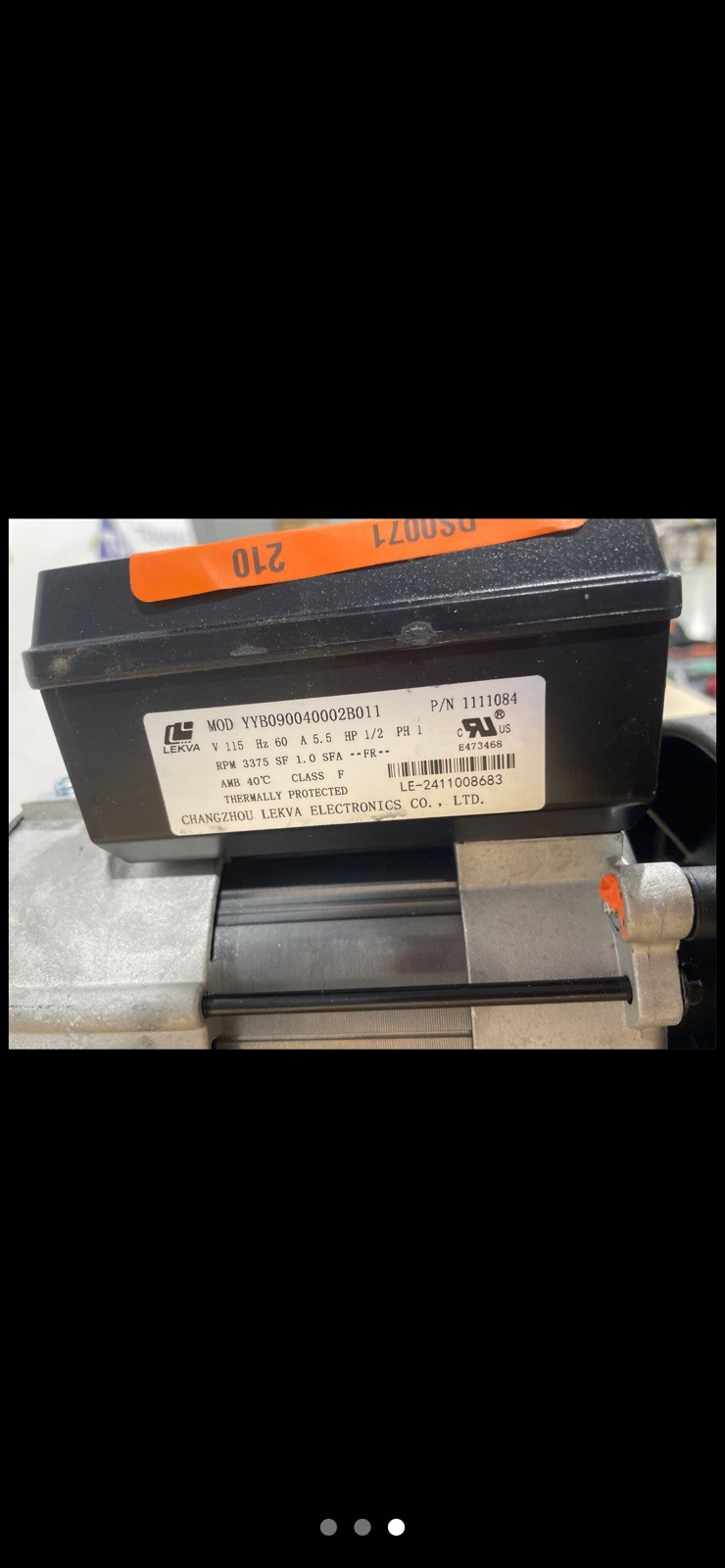 American Standard Whirlpool Pump Motor 115 V 60 Hz 5.5A 752538-0070A ...