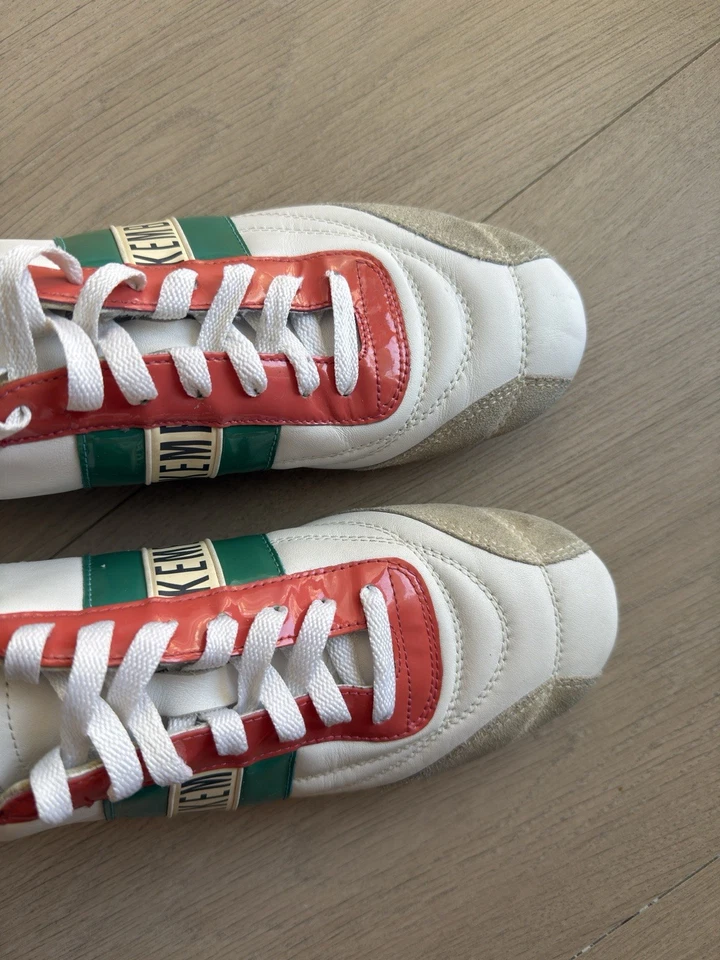 Dirk Bikkembergs Mujer Cuero Blanco Tenis Zapatos Y2k Talla 39 Foto 2 de 4