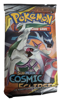 Pokémon TCG Sun & Moon Cosmic Eclipse Booster Pack Arceus, Dialga & Palkia Art