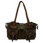 JAMIN PUECH Khaki Leather Handbag
