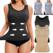 Compression Tanks for Women Tummy Control Cami Tops Body Shaper Lace Camisole