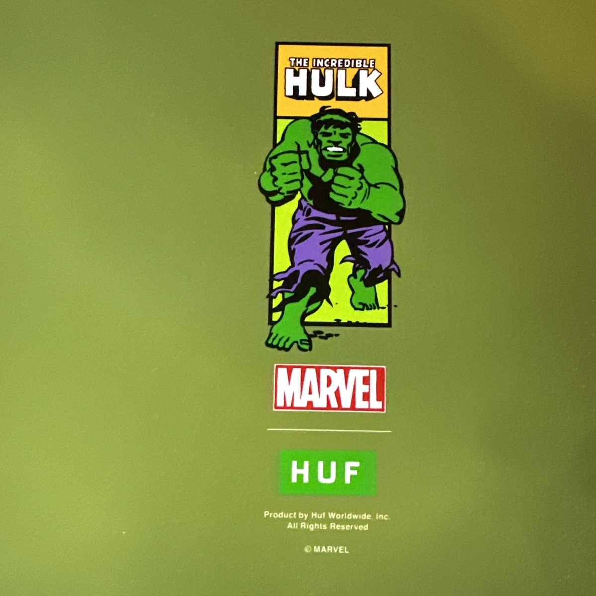 HUF The Incredible Hulk Skateboard Deck Marvel Original Cover