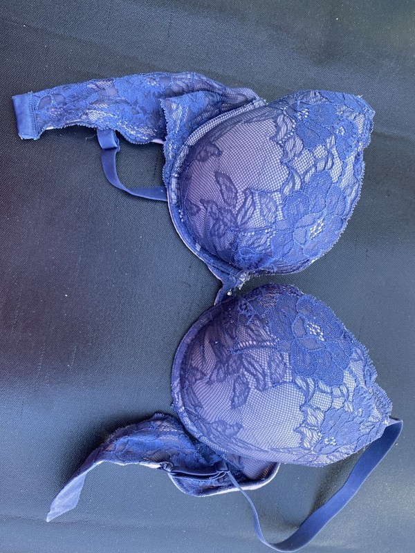 Maidenform Comfort Devotion Blue 36C Padded Lace Underwire T-Shirt Bra 09446