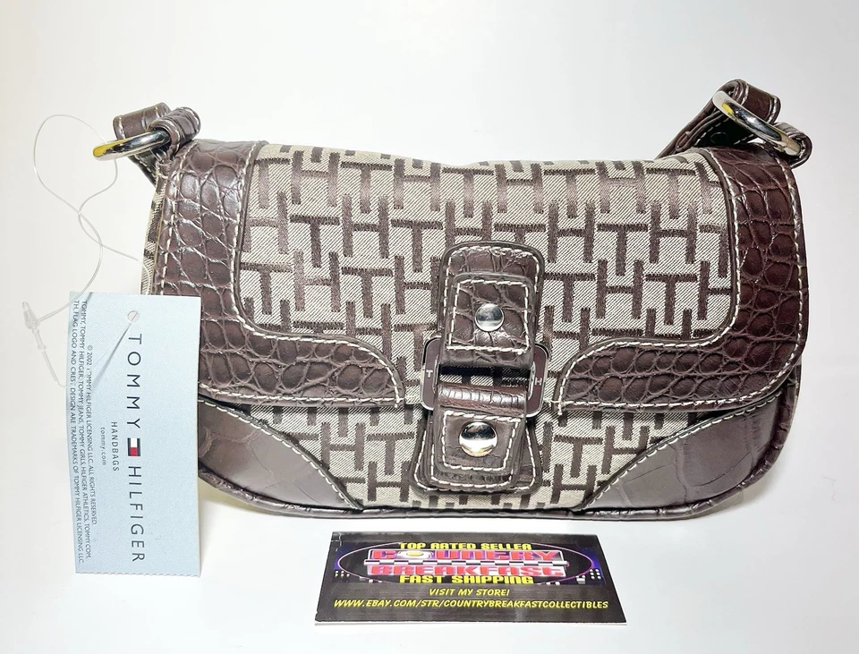 Cartera Tommy Hilfiger Monarch 2006 vintage marrón con solapa - nueva en caja Foto 4 de 4