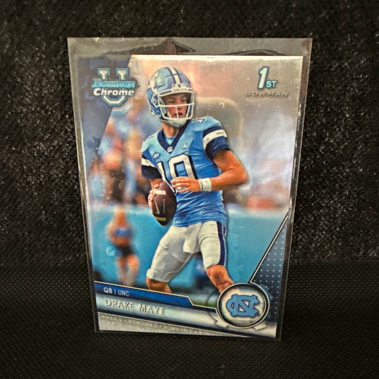 Topps 2023 Bowman University Chrome Drake Maye UNC Tar Heels #200 1st Bowman