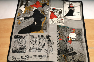 RAR  Art Henri de Toloue-Lautrec, Divan Japonais (1893) Poster, Seidentuch