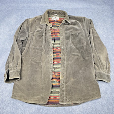Unisex WOOLRICH  Brown Courdroy Aztez Western Blanket Lined Shaket Size M.