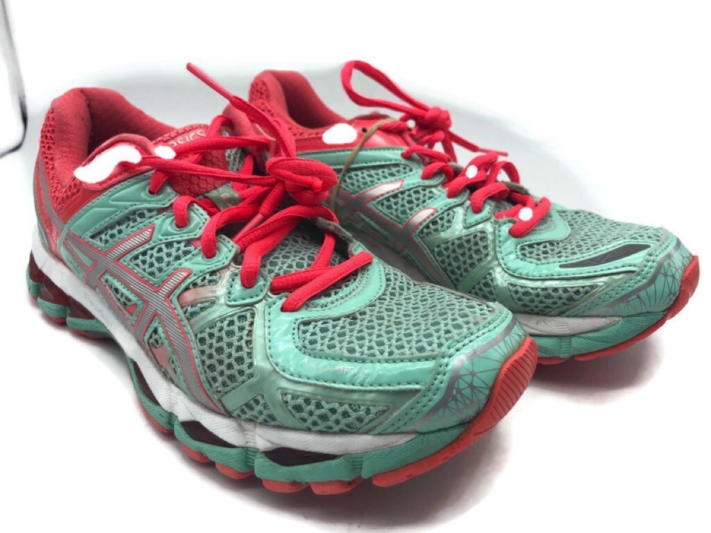 Asics Womens Dynamic Duomax Running Shoes Gel-Kayano Green T4H7N