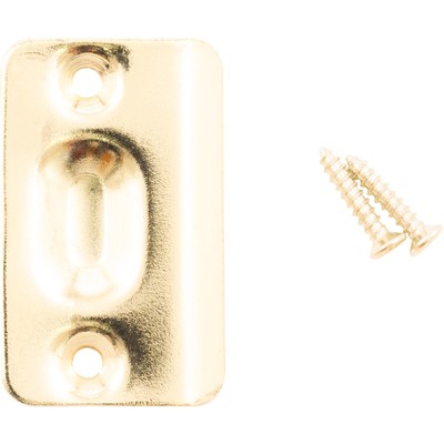 Ball Catch Strike Plate, 2-1/4'' x 1-3/8'', Polished Brass by Stone Harbor Hardwar