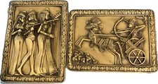 Set Of 2 Ibrahim Zein Egyptian Wall Plaques 7.25x5.5” 