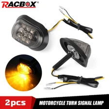 Motorcycle Flush Mount LED Turn Signal Indicator Blinker Amber Light Universal