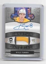 2018-19 UPPER DECK THE CUP KYLE TURRIS SINATURE MATERIALS PATCH AUTOGRAPH 49/99