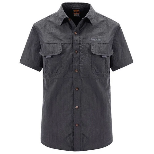 Mens Quick Dry Long Sleeve Shirts Breathable Hiking Work Military Army Shirt Top - Picture 12 of 38