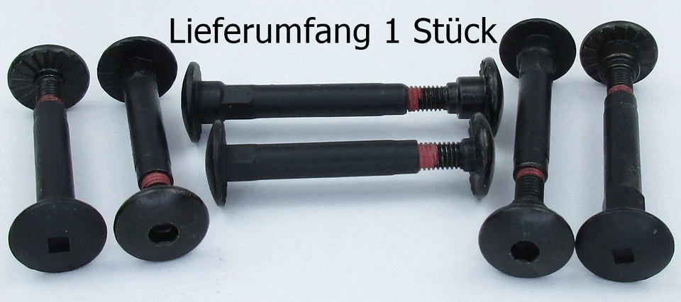 1St. K2 Achse S170, 33mm u. 38mm / 6 mm Ø + Schraube, Original