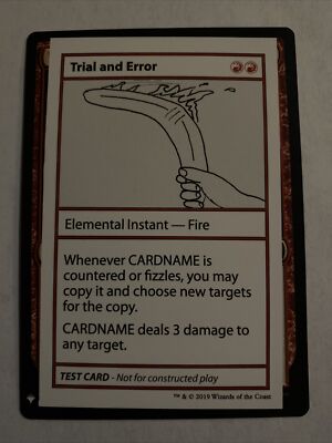 MTG: Magic: ***Trial and Error NM (Mystery Booster Test Card)***