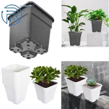 5/10PCS 1/2/3/5/7/10 Gallon Square Nursery Pot Plastic Grow Pots Plant Container