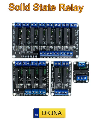 DKJNA Solid State Relay Module 5V 1/2/4/8 Channel SSR Board for Arduino Raspberry Pi