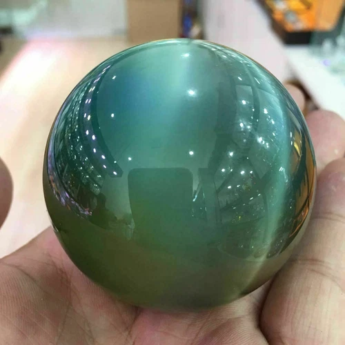 290 g seltene natürliche Quarzfarbe Katzenauge Kristall Heilkugel Kugel 60 mm Ständer - Bild 6 von 6
