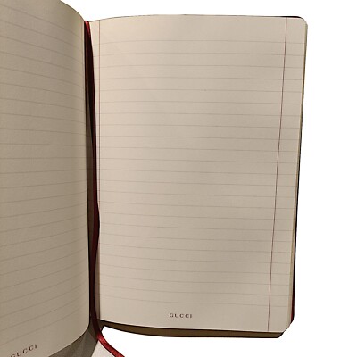 GUCCI Large Herbarium Floral Red Ivory Print Notebook Lined Paper