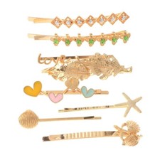Gold Tone Assorted Metal Hair Clip HC1006-GLD