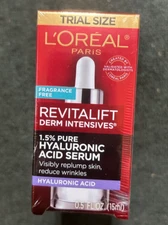 L'oreal Paris Revitalift Derm Intensives Serum .5oz Hyaluronic Acid Face Daily