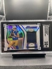 justin herbert rookie card rc new generation patch 2020 panini certified sgc 10