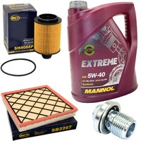 MotoröL Filter Set 5W40 5 Liter + ÖLablassschraube FüR Opel Astra J Caravan P10