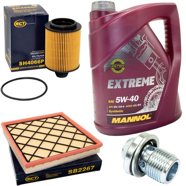 MotoröL Filter Set 5W40 5 Liter + ÖLablassschraube FüR Opel Astra J Caravan P10-image