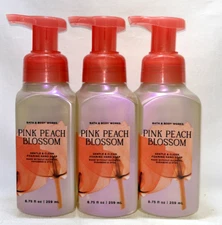3 Pink Peach Blossom Bath & Body Works Gentle & Clean Foaming Hand Soap 8.75 oz
