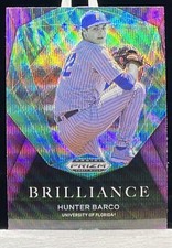 2022 Panini Prizm Draft Picks Hunter Barco Brilliance Purple Wave #BR-HB A1028