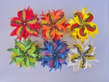 Hawaiian Plumeria Layered Multicolored Tropical Foam Hair Clip Party Beach Luau