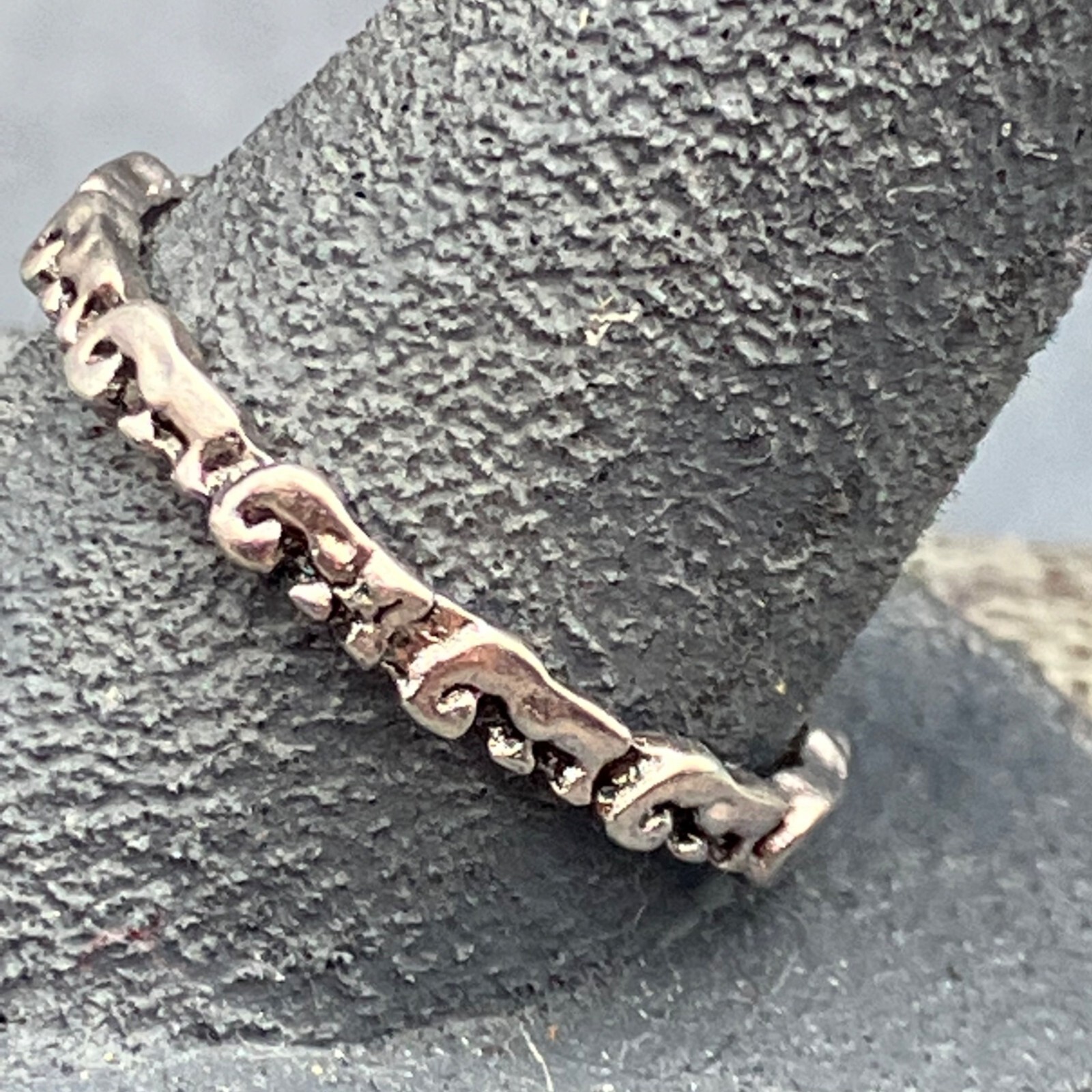 Tiny Elephant Silver Ring Size 9 Good Luck Unisex… - image 2