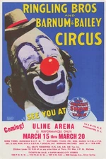 Ringling Bros Barnum Bailey Circus 6x9 Flyer VINTAGE Uline Arena Washington DC