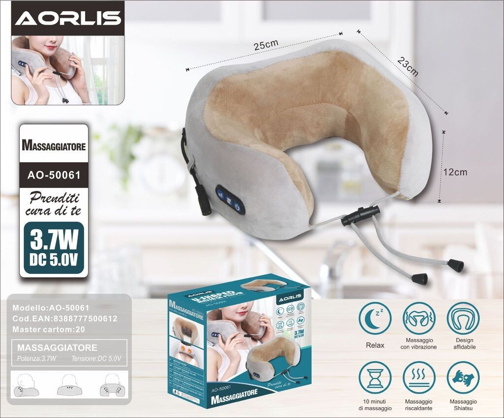 Cuscino Massaggiante AORLIS AO-50061 | Sollievo per Tutta la Famiglia