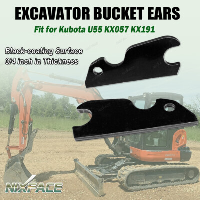 #ad Quick Attach Bucket Ears Attachment Plate for Kubota Excavator U55 KX057 KX191 $95.99