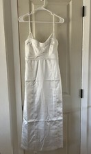 BHLDN Serena Sleeveless Corset Slim Midi Dress Ivory Size L