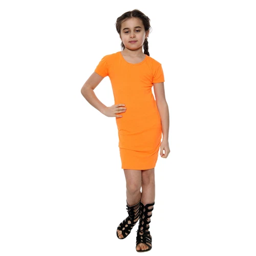 Mädchen Kleid Bodycon kurzärmelig Mode Party Outfit Midi Kinder Kleider - Bild 35 von 44