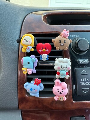 BTS BT21 x Line Friends ALl Characters Plush Cushion Car AC Vent Clips  Decoratio
