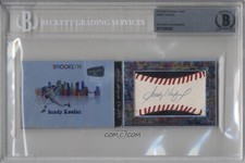 Rare Sandy Koufax Los Angeles Dodgers HOF Signed Auto Original Card Art 1/1 BAS