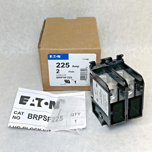 NEW Eaton BRPSF225 Feed Lug Block Kit 2-Pole, 225 Amp, ECLK2225