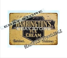 Harrington's Ice Cream metal tin sign wall decor office restaurant wall décor
