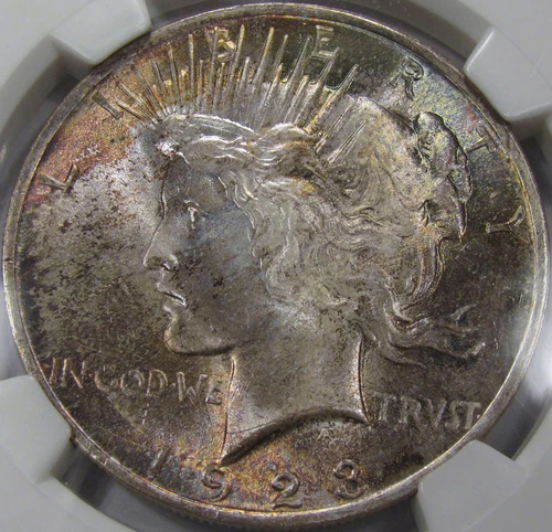 1923 Peace Silver Dollar Gem BU NGC MS-65... with Superb Toning, a Pretty Coin!!