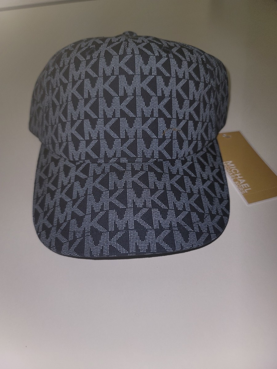 MICHAEL KORS Monogram MK Logo Baseball Cap Hat 538801C Black NWT
