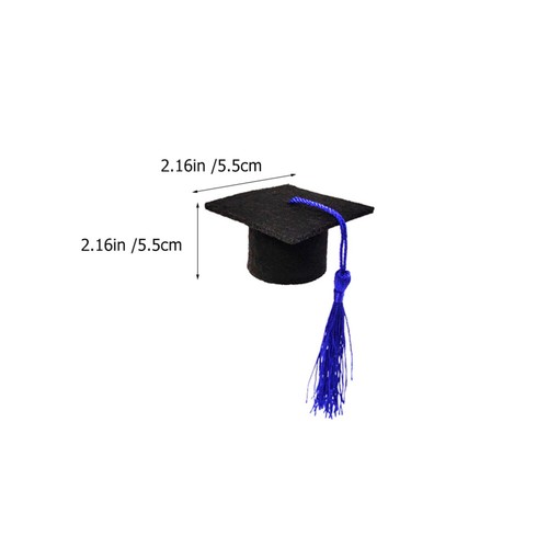 6pcs Mini Graduation Cap Bottle Toppers Mini Grad Hat Wine Bottle Topper Wine - Picture 7 of 12