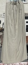 ‘From The Top’ V Large Pair Stone/Cream Linen Interlined Curtains Pencil Pleat