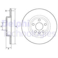Delphi 2X Bremsscheibe Hinten Ø300 Mm Voll FüR Land Rover Discovery Sport L550