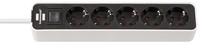 Brennenstuhl 1153250020 1.5m Internal Black 5 socket s AC 290mm Black Strip