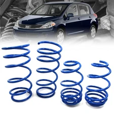 Blue 2" Drop Manzo Race Sport Lowering Spring Coil For 07-11 Nissan Versa C11