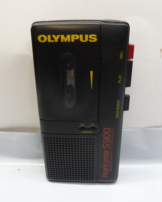 Olympus Pearlcorder S900 Microcassette Tape Voice Recorder Vintage Tested