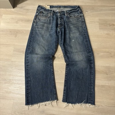 Abercrombie & Fitch Kilburn Bootcut Jeans Men's 31x26 Blue Button Fly Y2K *